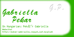 gabriella pekar business card